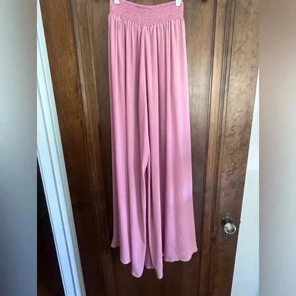 Misa Los Angeles Blush Pink Pilar Wide Leg Pants Women Size XS, S, M - Picture 7 of 11